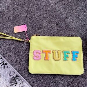 Stoney clover lane yellow makeup STUFF pouch wristlet